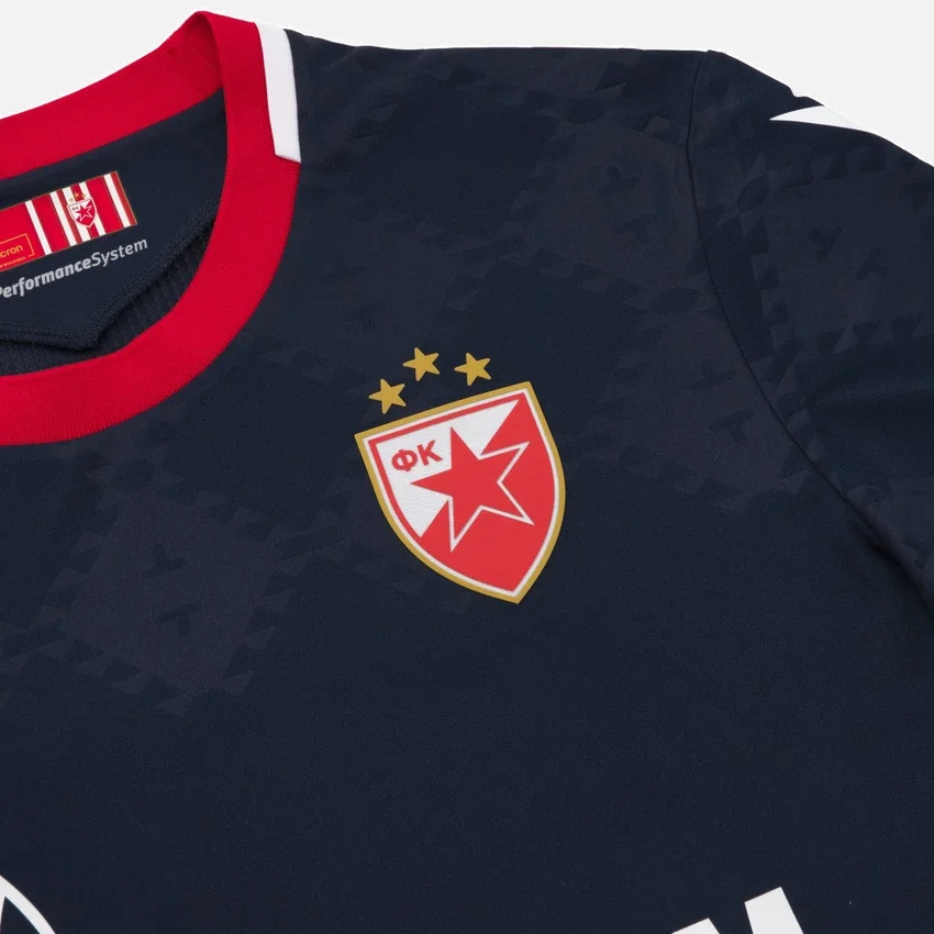 Camisola de jogo fora de casa do Red Star Belgrado 2025/26 para adultos Camisola de jogo fora de casa do Red Star Belgrado 2025/26 para adultos