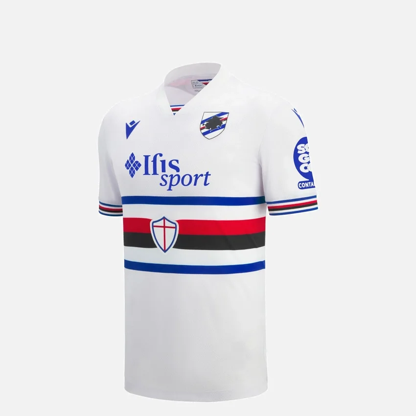 Camisola de jogo fora de casa júnior da U.C. Sampdoria 2025/26 Camisola de jogo fora de casa júnior da U.C. Sampdoria 2025/26