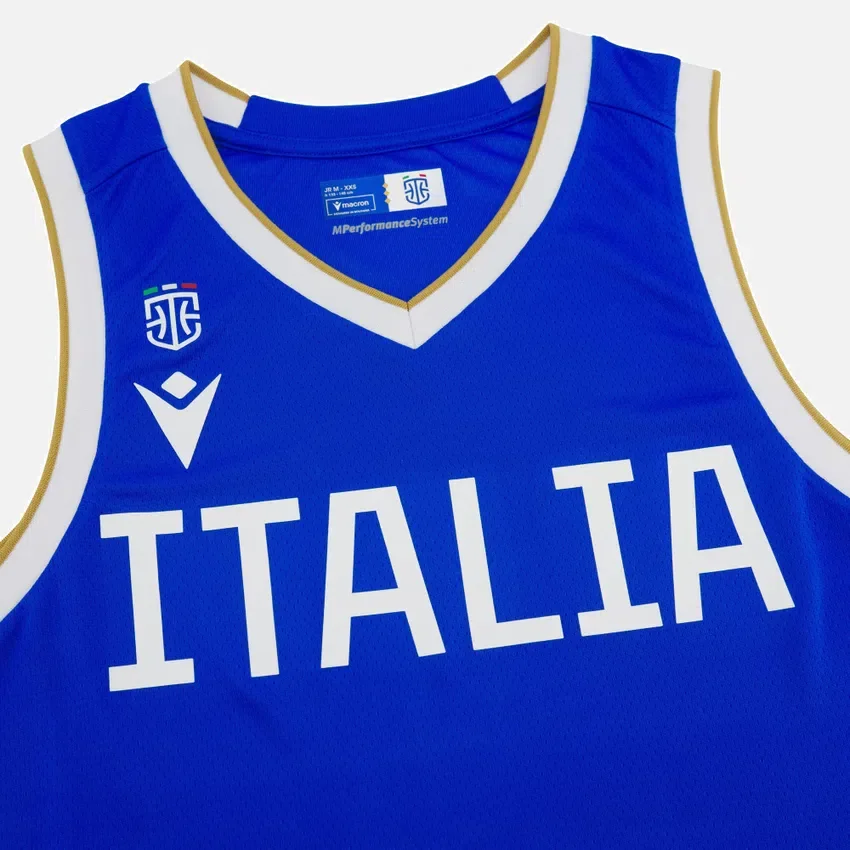 Camisola de jogo fora de casa júnior Italbasket 2025/26 Camisola de jogo fora de casa júnior Italbasket 2025/26