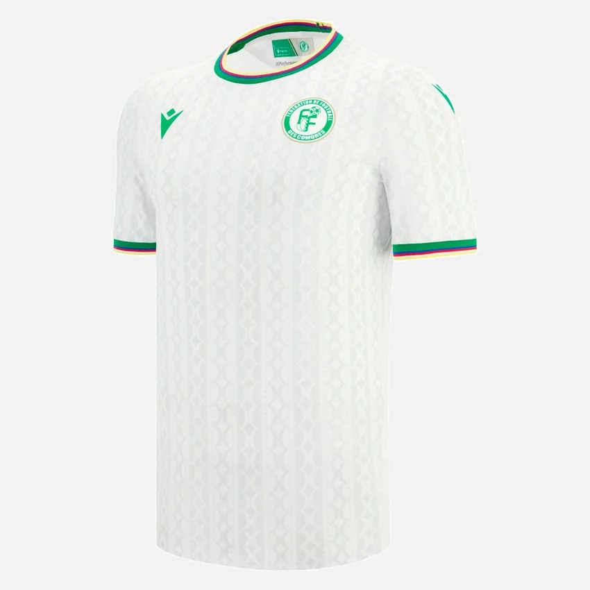 Camisola de jogo fora de casa para adultos da Federazione Calcistica Isole Comore 2025/26 Camisola de jogo fora de casa para adultos da Federazione Calcistica Isole Comore 2025/26