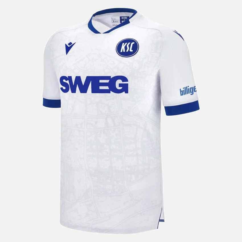 Camisola de jogo fora de casa para adultos do Karlsruher SC 2025/26 Camisola de jogo fora de casa para adultos do Karlsruher SC 2025/26
