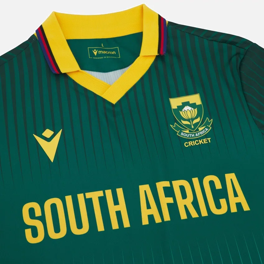 Camisola de jogo ODI de manguitos compridos da Cricket South Africa 2025/26 Camisola de jogo ODI de manguitos compridos da Cricket South Africa 2025/26