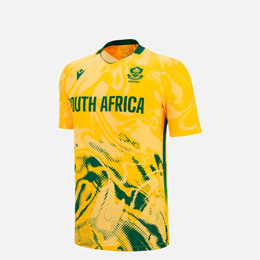 Camisola de jogo T20 para crianças da Cricket South Africa 2025/26 Camisola de jogo T20 para crianças da Cricket South Africa 2025/26