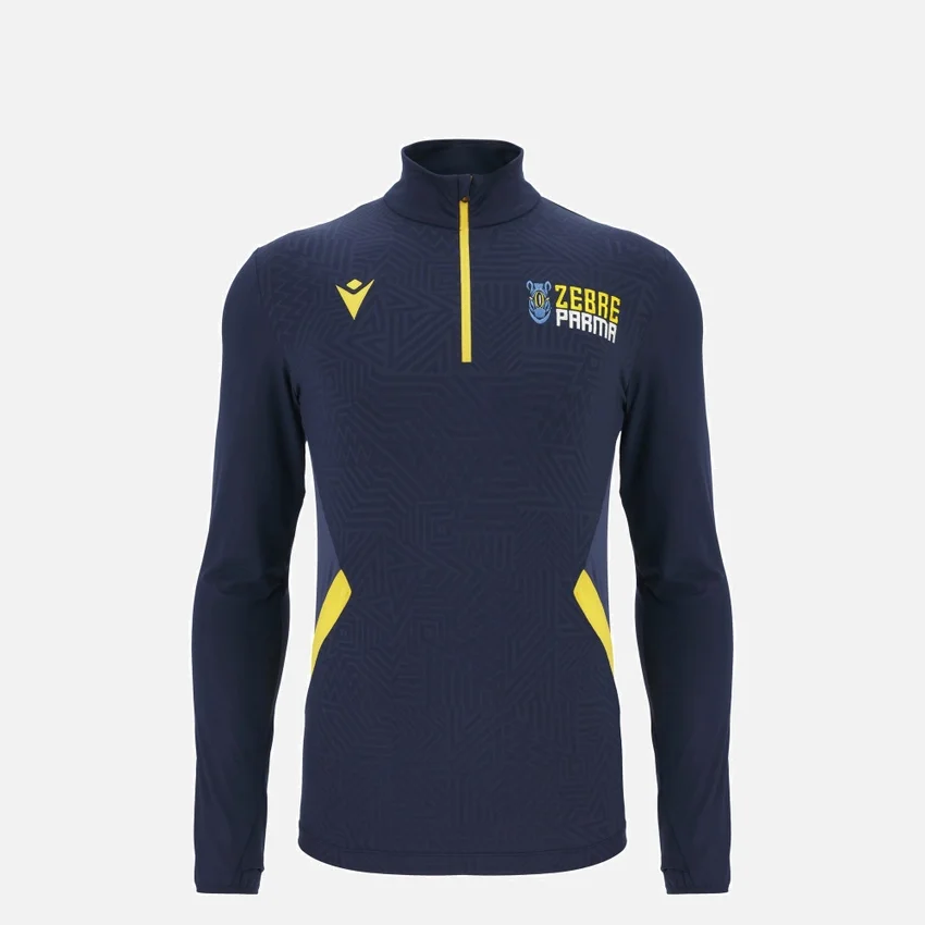 Camisola de treino com fecho de 1/4 Zebre Parma 2025/26 Júnior Camisola de treino com fecho de 1/4 Zebre Parma 2025/26 Júnior