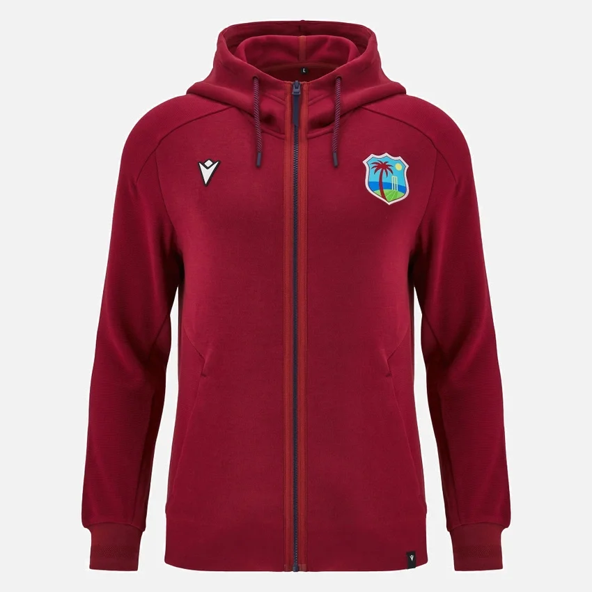 Camisola de viagem com fecho completo para adultos West Indies Cricket 2025/26 Camisola de viagem com fecho completo para adultos West Indies Cricket 2025/26