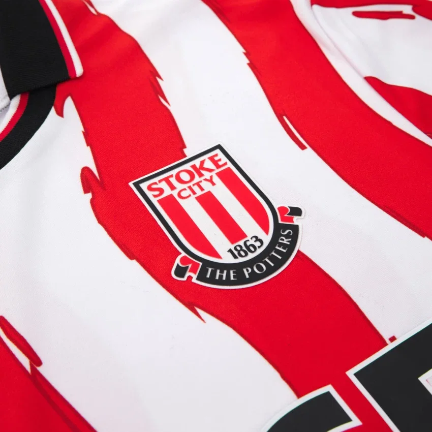 Camisolas de jogo em casa para adultos do Stoke City FC 2025/26 Camisolas de jogo em casa para adultos do Stoke City FC 2025/26