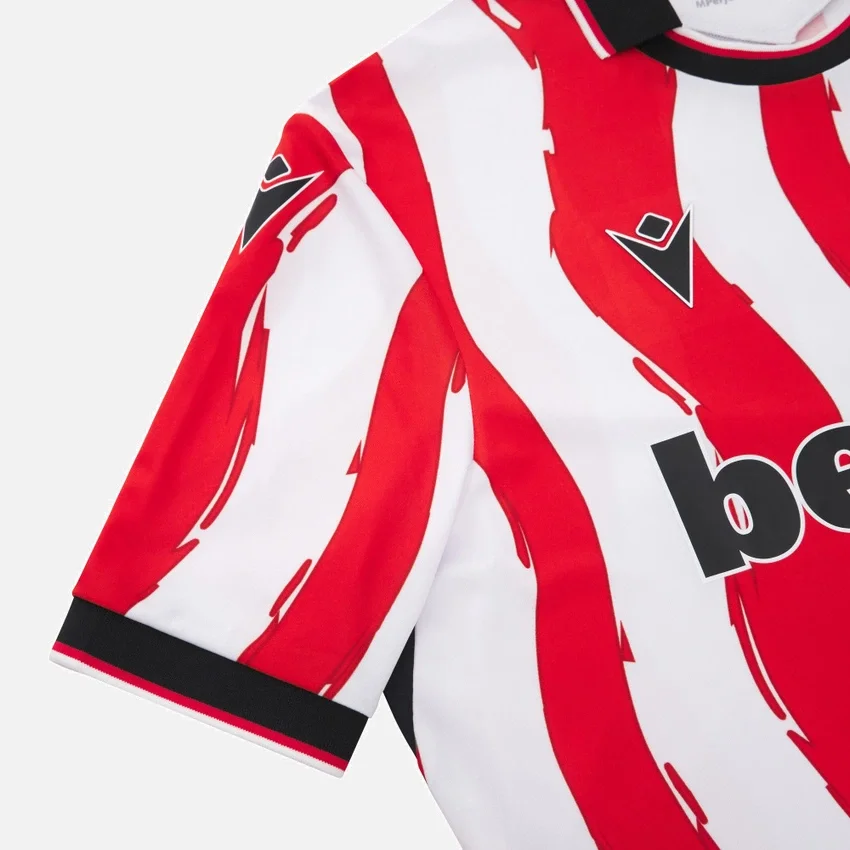 Camisolas de jogo em casa para adultos do Stoke City FC 2025/26 Camisolas de jogo em casa para adultos do Stoke City FC 2025/26