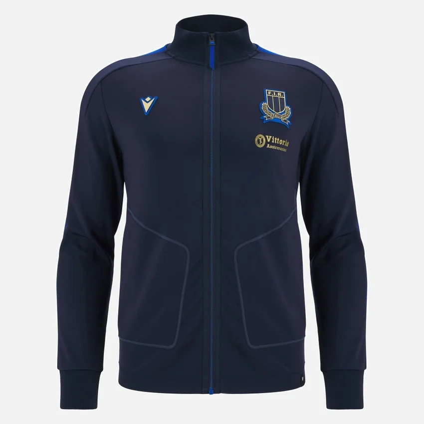 Casaco Anthem para adultos Italia Rugby 2025/26 Athleisure Casaco Anthem para adultos Italia Rugby 2025/26 Athleisure