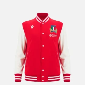 Casaco Athleisure de coleção cápsula Garibaldi Italia Rugby 2025/26 para crianças
