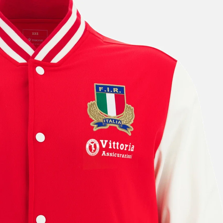 Casaco Athleisure de coleção cápsula Garibaldi Italia Rugby 2025/26 para crianças Casaco Athleisure de coleção cápsula Garibaldi Italia Rugby 2025/26 para crianças
