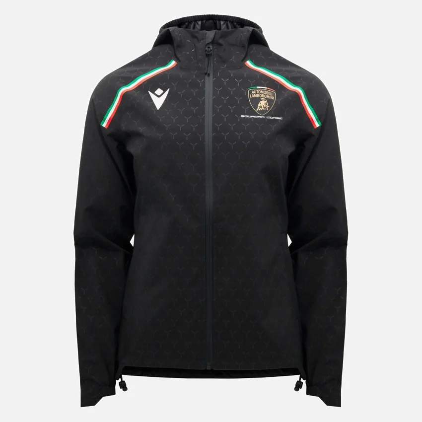 Casaco impermeável para mulher Automobili Lamborghini Squadra Corse Casaco impermeável para mulher Automobili Lamborghini Squadra Corse