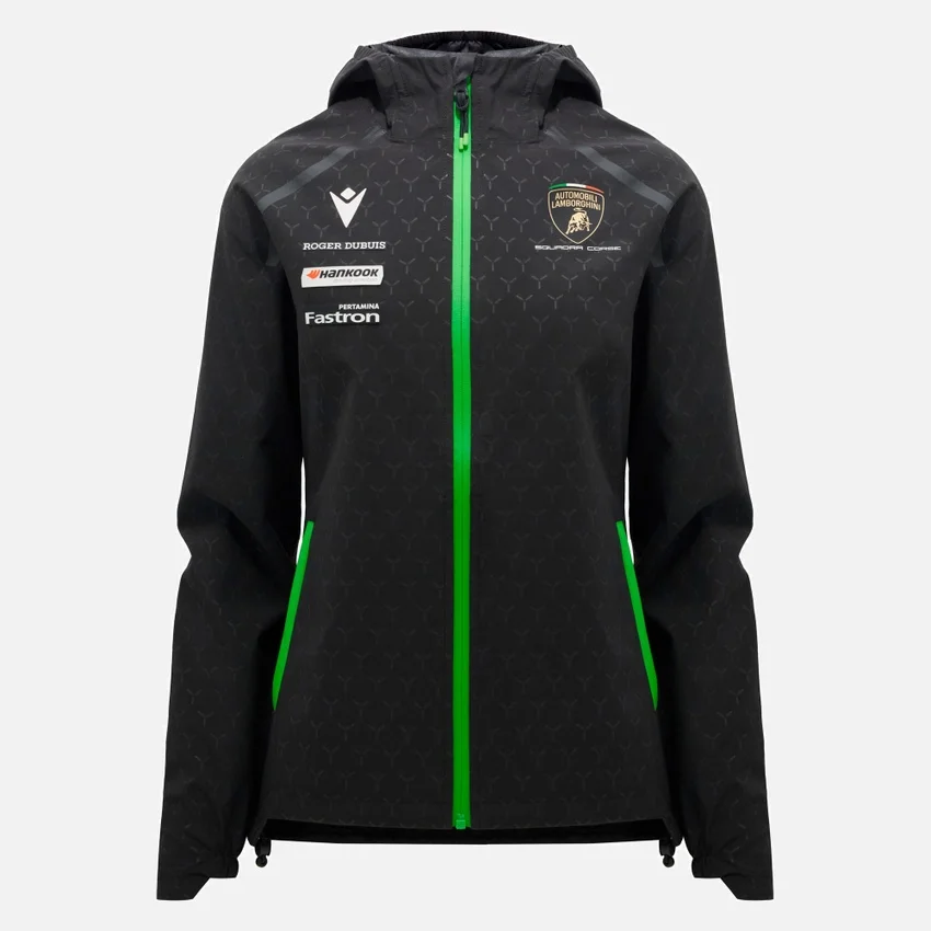 Casaco impermeável para mulher Automobili Lamborghini Squadra Corse Casaco impermeável para mulher Automobili Lamborghini Squadra Corse