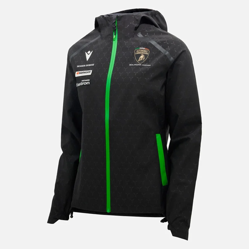 Casaco impermeável para mulher Automobili Lamborghini Squadra Corse Casaco impermeável para mulher Automobili Lamborghini Squadra Corse