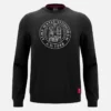 Coleção Unibo Camisola de gola redonda preta não escovada para adultos Coleção Unibo Camisola de gola redonda preta não escovada para adultos