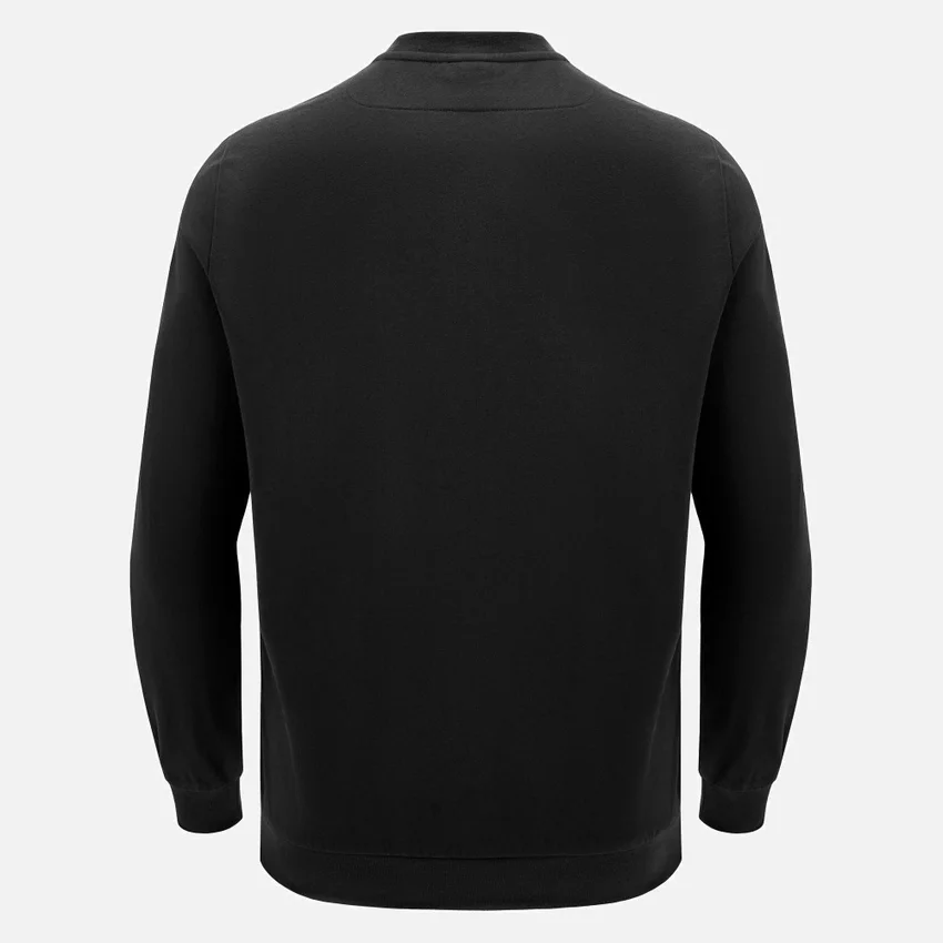 Coleção Unibo Camisola de gola redonda preta não escovada para adultos Coleção Unibo Camisola de gola redonda preta não escovada para adultos