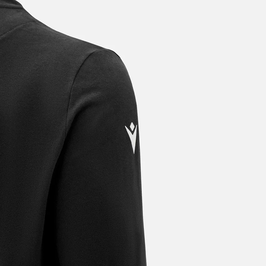 Coleção Unibo Camisola de gola redonda preta não escovada para adultos Coleção Unibo Camisola de gola redonda preta não escovada para adultos