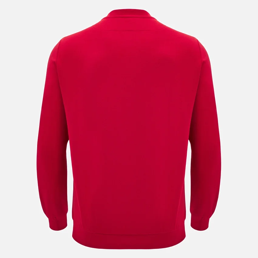 Coleção Unibo Camisola de gola redonda vermelha não escovada para adultos Coleção Unibo Camisola de gola redonda vermelha não escovada para adultos