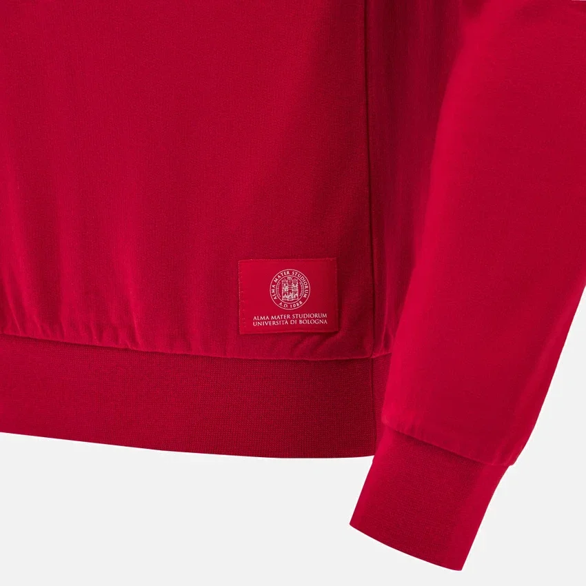Coleção Unibo Camisola de gola redonda vermelha não escovada para adultos Coleção Unibo Camisola de gola redonda vermelha não escovada para adultos