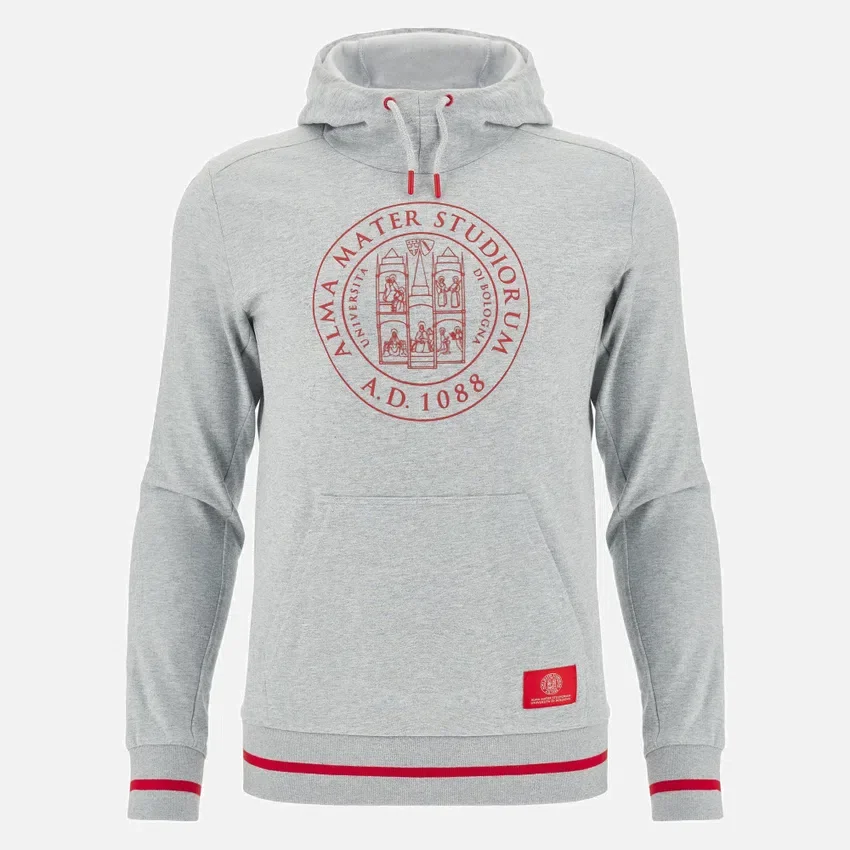 Coleção Unibo Hoodies cinzenta mesclada escovada para adultos Coleção Unibo Hoodies cinzenta mesclada escovada para adultos