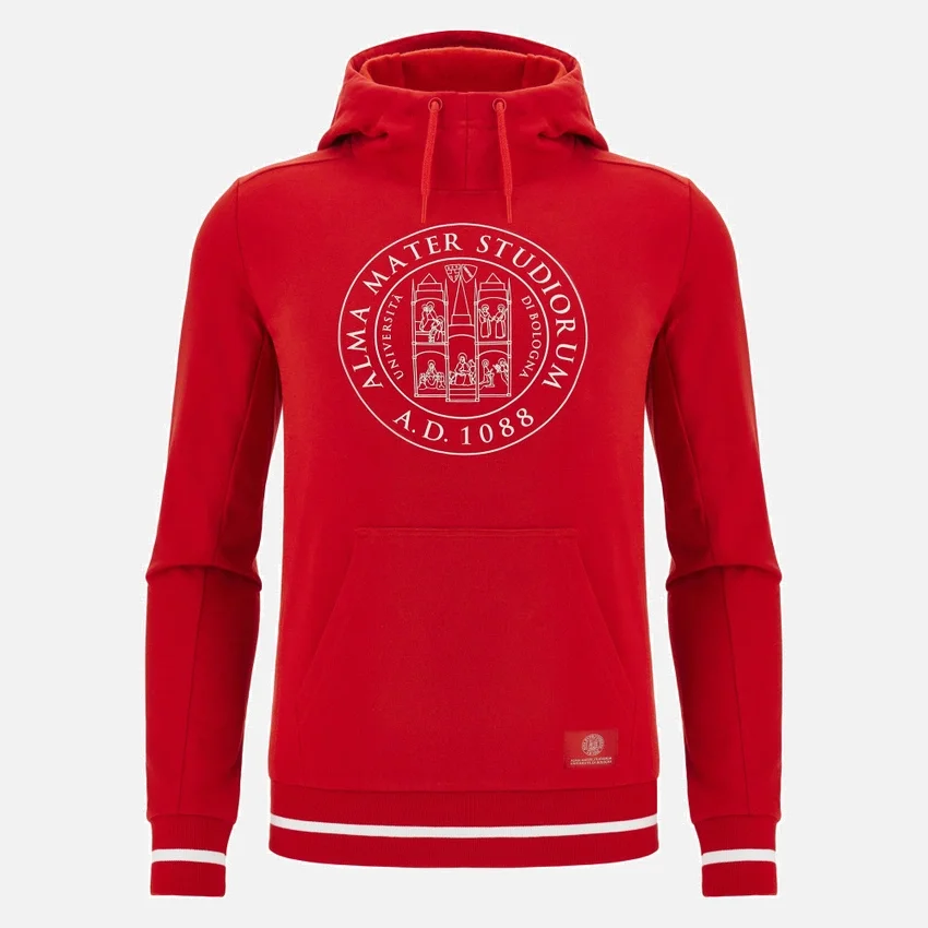 Coleção Unibo Hoodies com capuz vermelho escovado para adultos Coleção Unibo Hoodies com capuz vermelho escovado para adultos