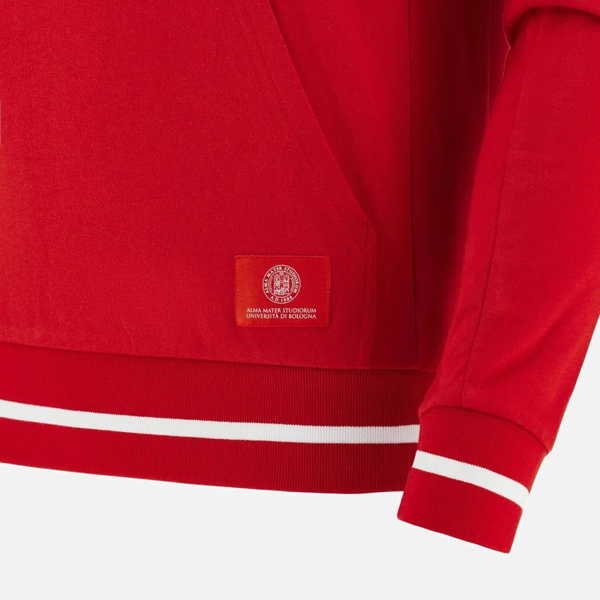 Coleção Unibo Hoodies com capuz vermelho escovado para adultos Coleção Unibo Hoodies com capuz vermelho escovado para adultos
