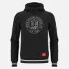 Coleção Unibo Hoodies preta escovada para adultos Coleção Unibo Hoodies preta escovada para adultos