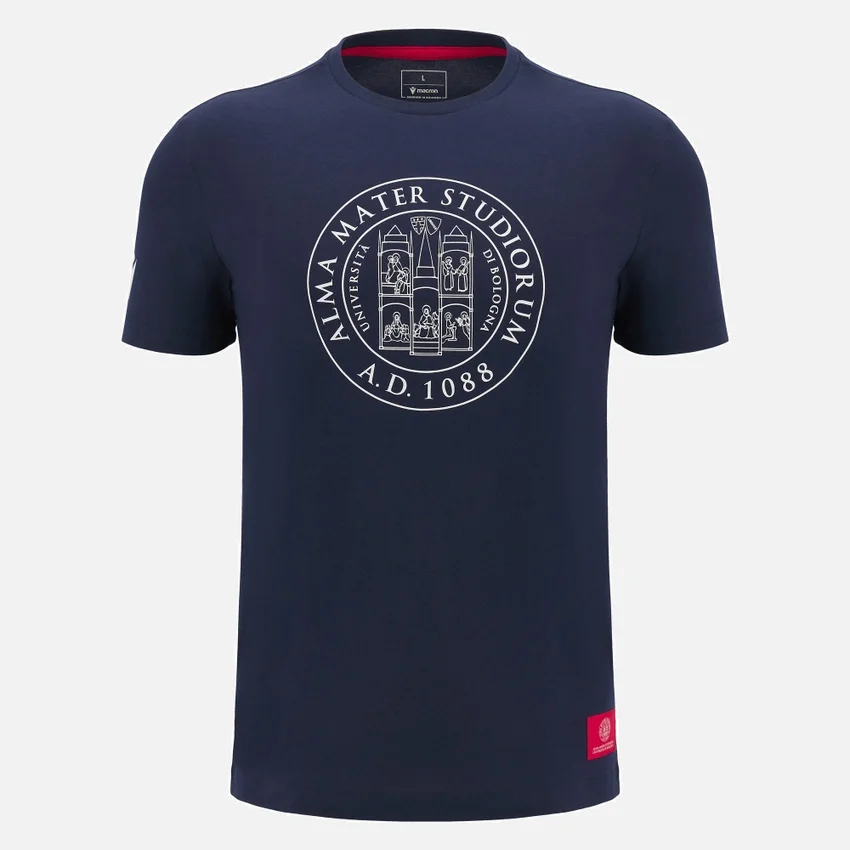 Coleção Unibo T-shirt de algodão para adulto em azul-marinho Coleção Unibo T-shirt de algodão para adulto em azul-marinho