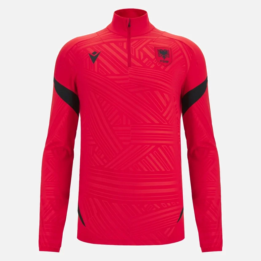 Equipa Nacional da Albânia FSHF 2026/27 Tops com 1/4 de fecho para adultos Equipa Nacional da Albânia FSHF 2026/27 Tops com 1/4 de fecho para adultos