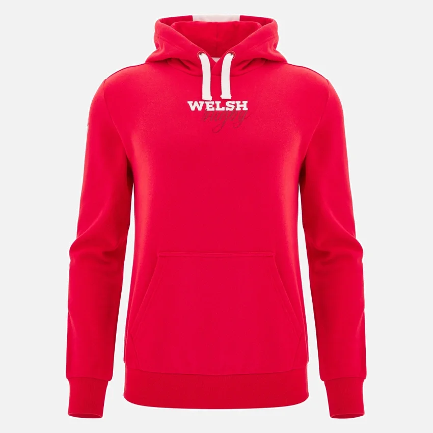 Hoodies vermelhos para adeptos do Welsh Rugby 2025/26 Hoodies vermelhos para adeptos do Welsh Rugby 2025/26