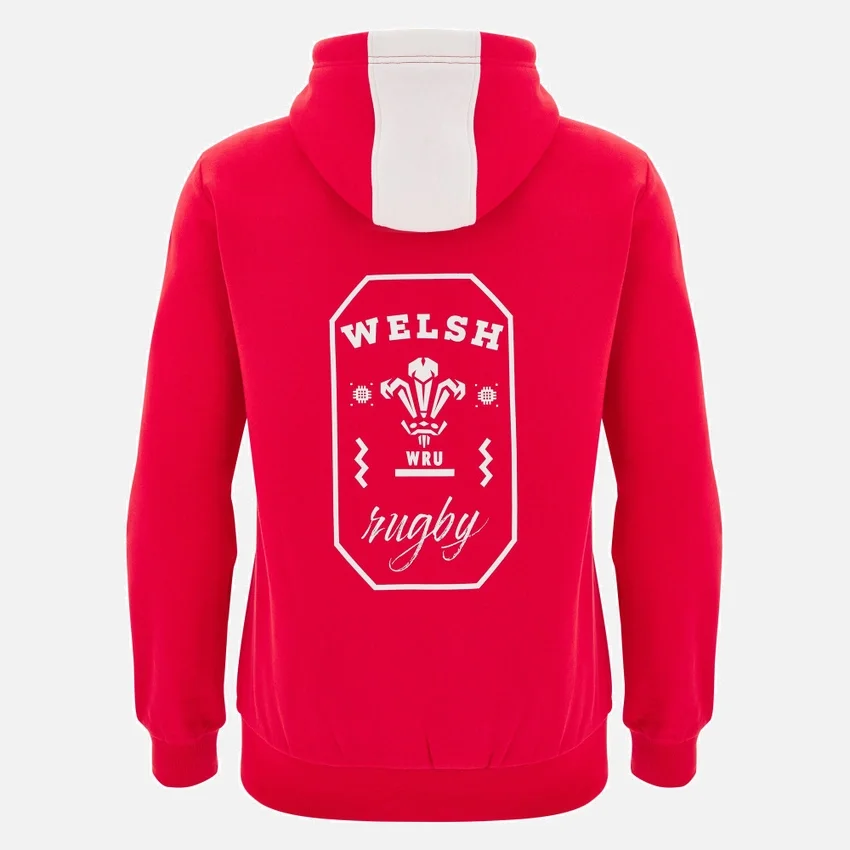 Hoodies vermelhos para adeptos do Welsh Rugby 2025/26 Hoodies vermelhos para adeptos do Welsh Rugby 2025/26