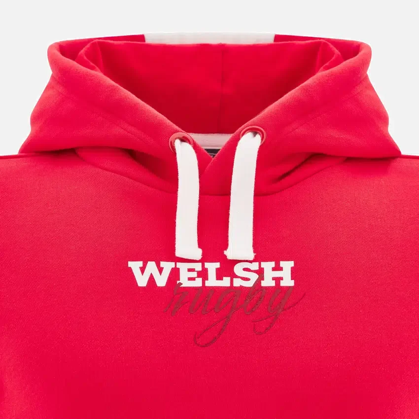 Hoodies vermelhos para adeptos do Welsh Rugby 2025/26 Hoodies vermelhos para adeptos do Welsh Rugby 2025/26