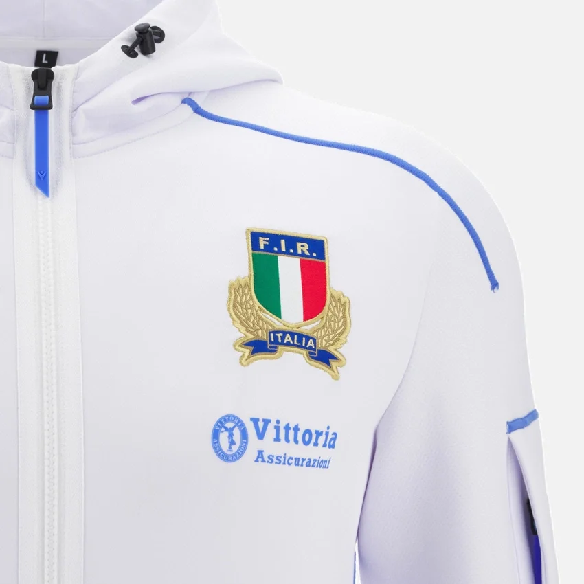 Italia Rugby 2025/26 Camisola Athleisure para adultos com fecho completo Italia Rugby 2025/26 Camisola Athleisure para adultos com fecho completo