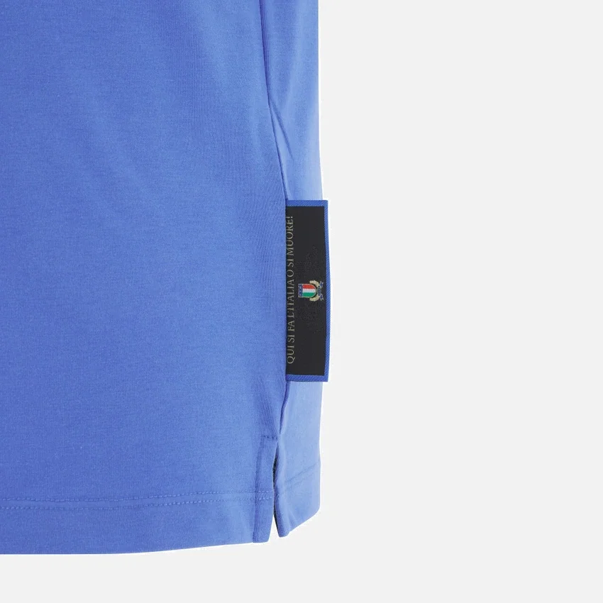 Linha de fãs de T-shirts de algodão canelado Italia Rugby 2025/26 Linha de fãs de T-shirts de algodão canelado Italia Rugby 2025/26