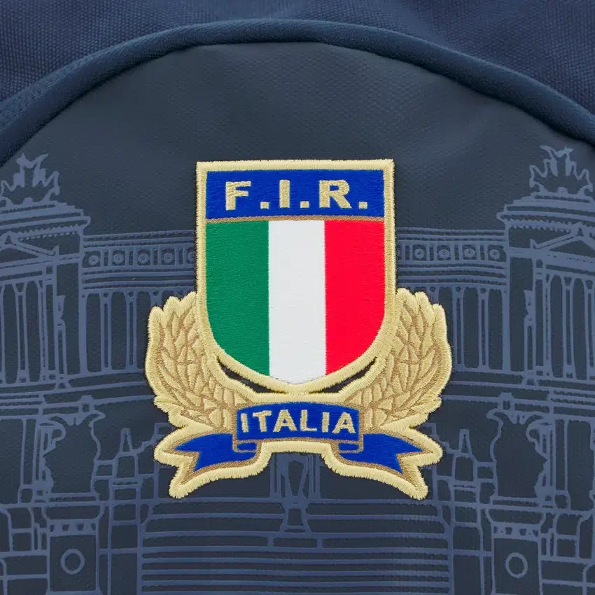 Mochila Italia Rugby 2025/26 azul-marinho e dourada Mochila Italia Rugby 2025/26 azul-marinho e dourada
