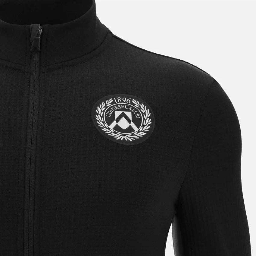 Moletom com zíper completo da linha de fãs júnior do Udinese Calcio 2025/26 Moletom com zíper completo da linha de fãs júnior do Udinese Calcio 2025/26