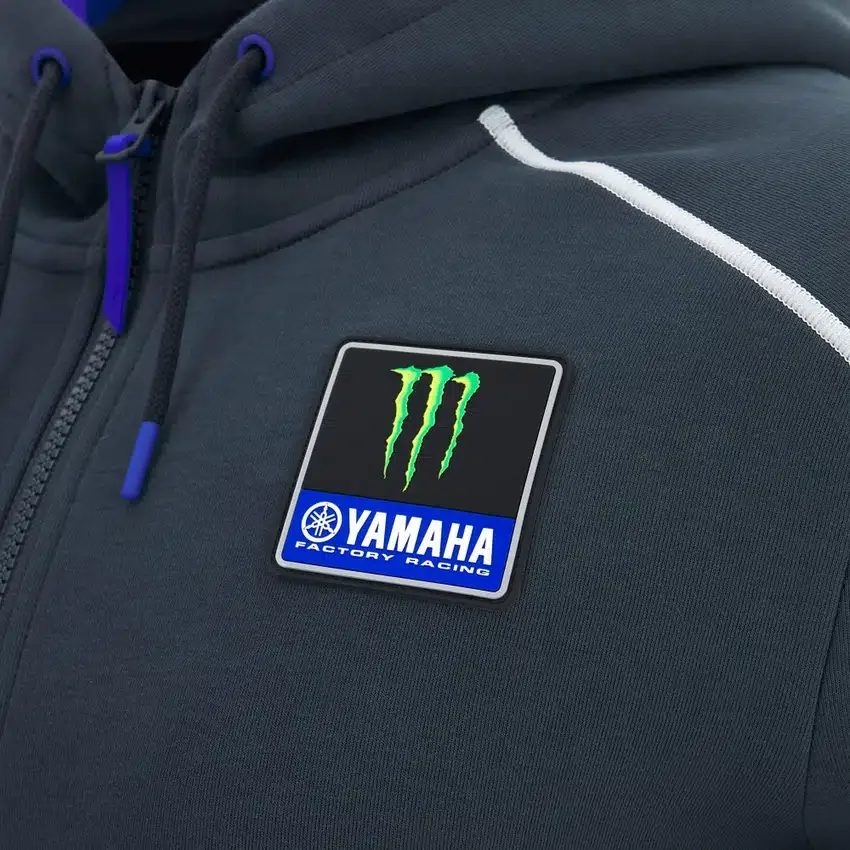 Monster Energy Yamaha MotoGP 2026 Camisola de viagem para homem com fecho completo Monster Energy Yamaha MotoGP 2026 Camisola de viagem para homem com fecho completo