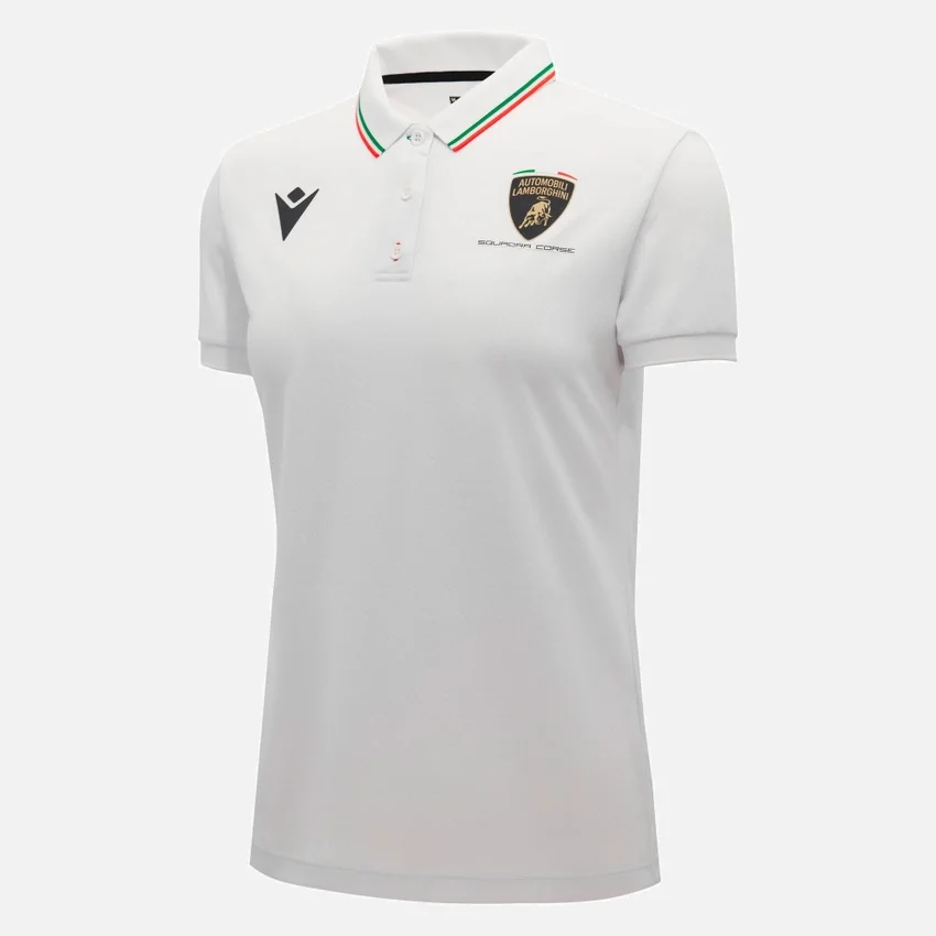 Polos Brancos Femininos Automobili Lamborghini Squadra Corse Polos Brancos Femininos Automobili Lamborghini Squadra Corse