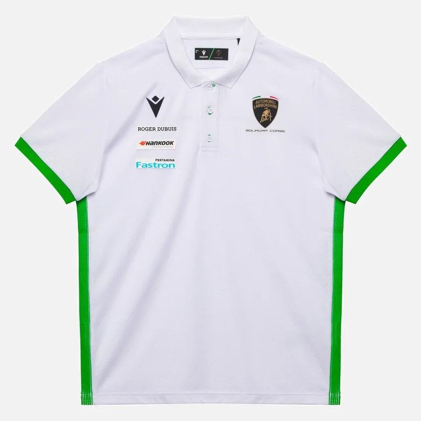 Polos Brancos Infantis Automobili Lamborghini Squadra Corse Polos Brancos Infantis Automobili Lamborghini Squadra Corse