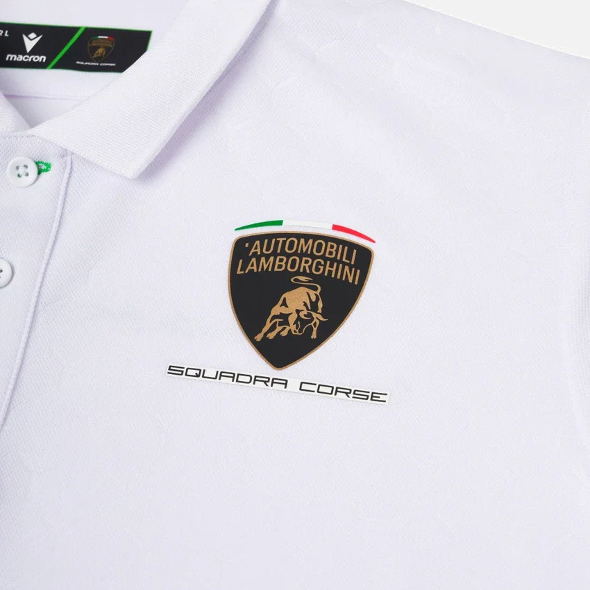 Polos Brancos Infantis Automobili Lamborghini Squadra Corse Polos Brancos Infantis Automobili Lamborghini Squadra Corse