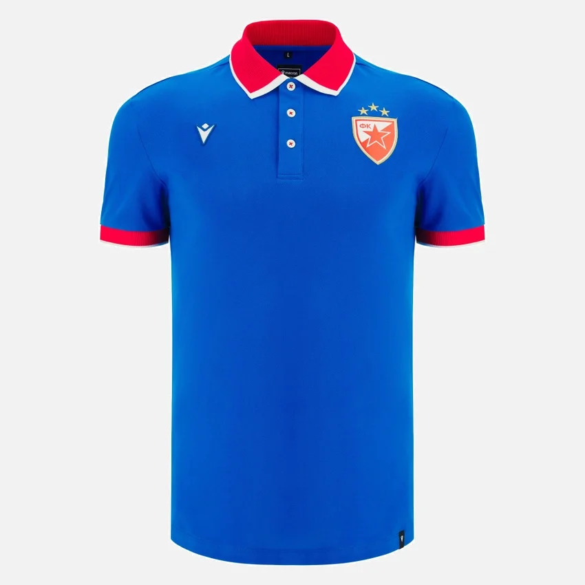 Polos de algodão para adulto Red Star Belgrade 2025/26 Polos de algodão para adulto Red Star Belgrade 2025/26
