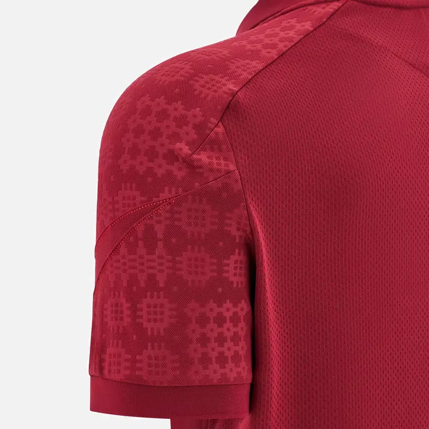 Polos de viagem Welsh Rugby 2025/26 Vermelho Escuro Polos de viagem Welsh Rugby 2025/26 Vermelho Escuro