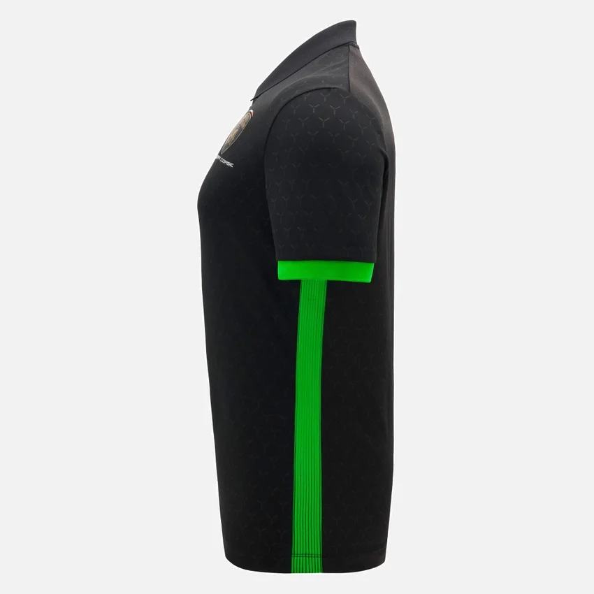 Polos pretos para homens da Automobili Lamborghini Squadra Corse Polos pretos para homens da Automobili Lamborghini Squadra Corse