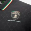 Polos pretos para homens da Automobili Lamborghini Squadra Corse Polos pretos para homens da Automobili Lamborghini Squadra Corse