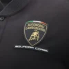 Polos pretos para homens da Automobili Lamborghini Squadra Corse