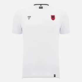 T-shirt Athleisure branca da Seleção Nacional da Albânia FSHF 2026/27 para homem
