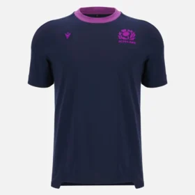 T-shirt de algodão azul-marinho Scottish Rugby 2025/26