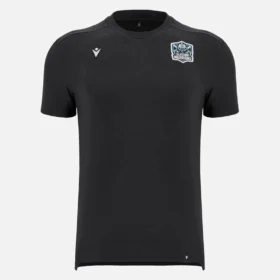 T-shirt de algodão preta Glasgow Warriors 2025/26