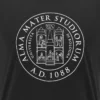 T-shirt de algodão preta para adultos da coleção Unibo