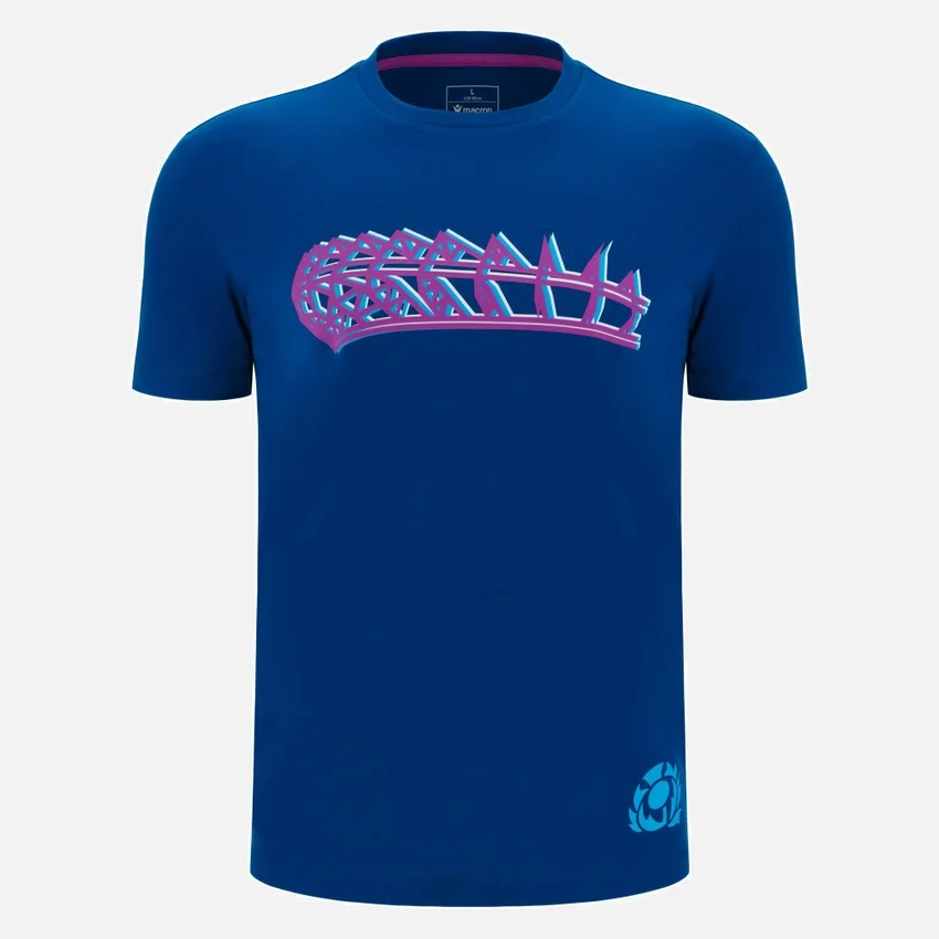 T-shirt de lazer azul-marinho Scottish Rugby 2025/26 T-shirt de lazer azul-marinho Scottish Rugby 2025/26