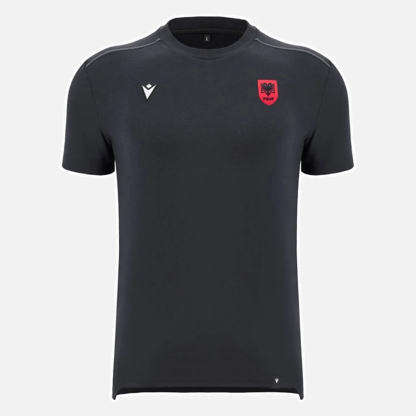 T-shirt de treino preta da Seleção Nacional da Albânia FSHF 2026/27 para homem T-shirt de treino preta da Seleção Nacional da Albânia FSHF 2026/27 para homem